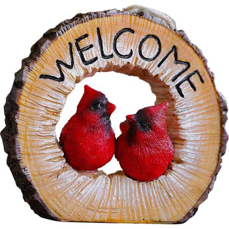 Gartendekoration Kreativer Willkommensvogel mit Vogelpaar