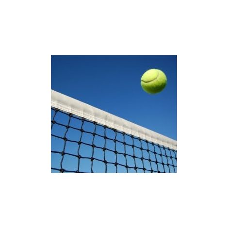 Direct Filet – Filet de tennis 12.80 x 1.08m en PEHD – Câble de fixation inclus – Maille carrée 48mm – Imputrescible et anti-UV