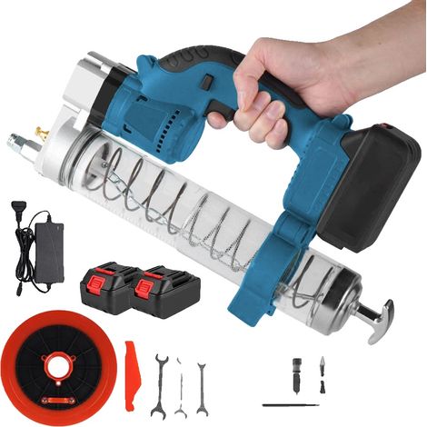Pistolet à graisse électrique, haute pression, moteur sans balais, 2 batteries, UE (1/2)