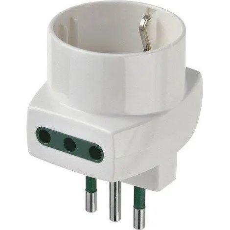 Adattatore multiplo Vimar S11+2P11+P30 bianco