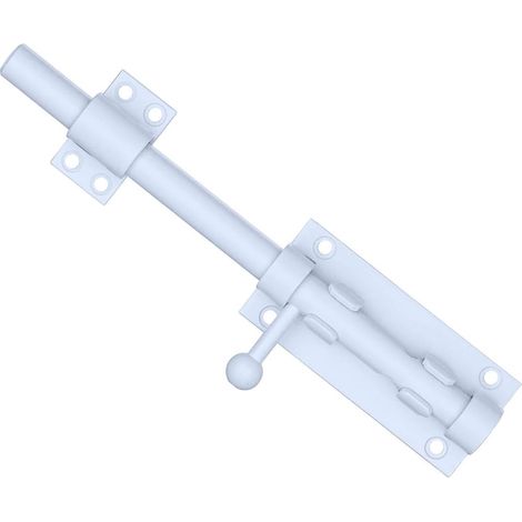 Verrou de porte coulissante acier inoxydable avec trou de cadenas, verrou porte de sécurité à boulons serrure de boulon loquet fermeture de portail longue, 12mm de diamètre, noir 8 inch