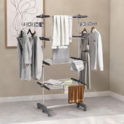 Porte-manteau coloris gris en edelstahl ABS 142 x 55 x 172 cm (1/5)
