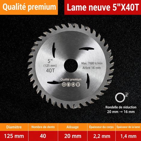 Lame de Scie Circulaire Bois 5 pouces 40 dents modèle anti-clous 3 pièces pour Meuleuse Coupe Bois 1 kg – Livraison gratuite