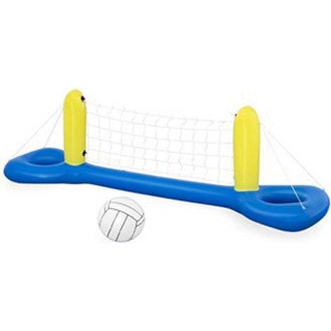 Aufblasbares Pool-Volleyballset mit Volleyballnetz und -körben, verdickt, sicher, tragbar, aufblasbares Poolspielset 52133 (1/5)