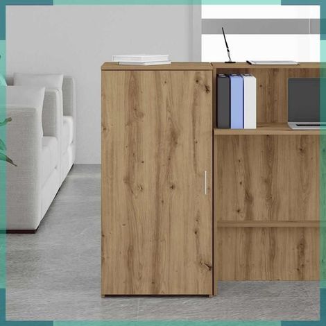 Armoire rangement - 859050 - chêne artisanal - bois d'ingénierie - 50 x 45 x 103,5 cm (1/5)
