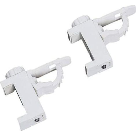 2Pcs Barre Transversale RéGlable Support De Support De Pince Porte-Rideaux Tringle à Rideaux Support De Stockage De Serviette Support Crochet pour Organisateur (1/4)