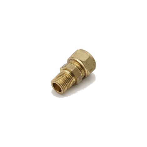 PrimaPlus 10mm x 1/4" Male Brass Compression Adaptor - Pack of 10 (1/3)