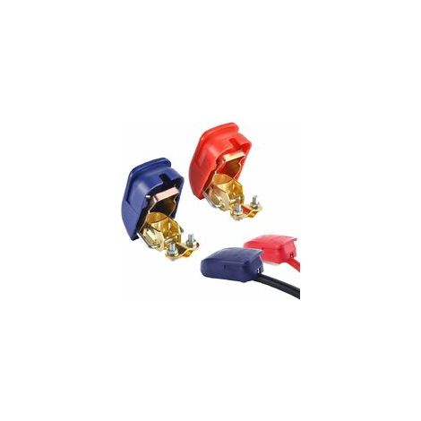 LAN Connecteur rapide de batterie S-giant, 1 paire de bornes de batterie, bornes de batterie 12 V pour batterie de voiture, connexions de batterie de bateau, connexions de batterie de voiture (rouge e (1/2)