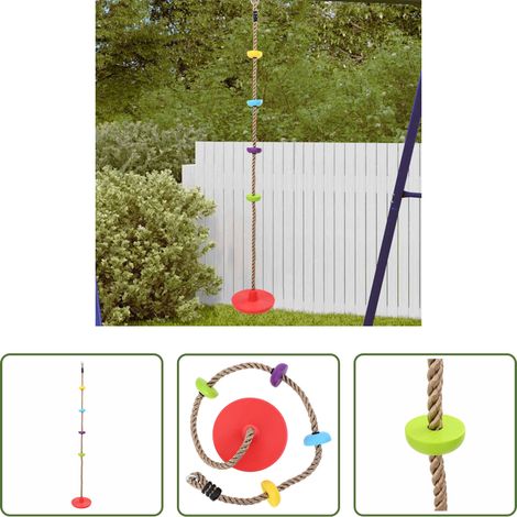 Balançoire portable - Corde d'escalade Multicolore 30 x 30 x 200 cm Plastique (1/5)