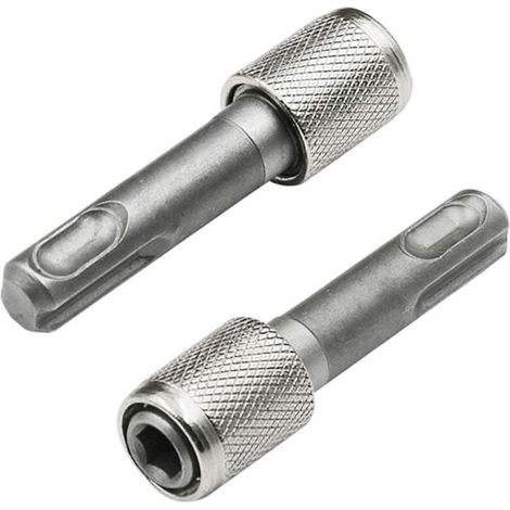 Adaptateur porte-embout SDS-Plus 6,35mm – 2 pièces – Tige hexagonale pour forets à percussion – Fixation stable pour béton armé (1/5)