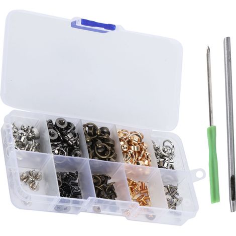 Ensemble de rivets à rotule pour la décoration de bijoux, de coques de téléphone, de vêtements et de tétines. (1/5)