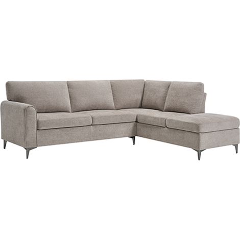 ROMA 4 SEATER FABRIC CORNER SOFA SAND (1/5)