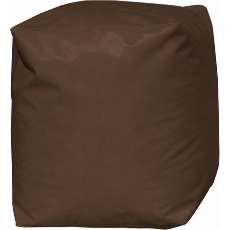Pouf extérieur cube Marron chocolat 45x38x38 cm (1/2)