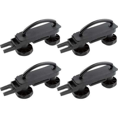 Lot de 4 supports de fixation en U universels pour coffre de toit de voiture - Largeur intérieure avec 8 écrous de verrouillage (1/5)