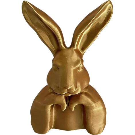 Figurines de Lapin Sculpture de Lapin imprimée en 3D Figurines de Pâques pour la maison, décoration de printemps, salon, étagère, cheminée, bureau (1/5)