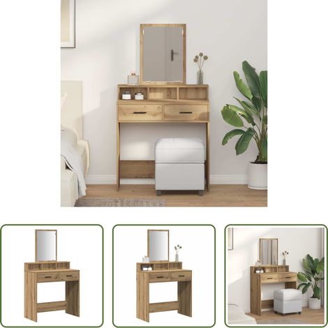 Holz - Schminktisch Artisan-Eiche 79 x 41 x 140 cm Holzwerkstoff (1/5)