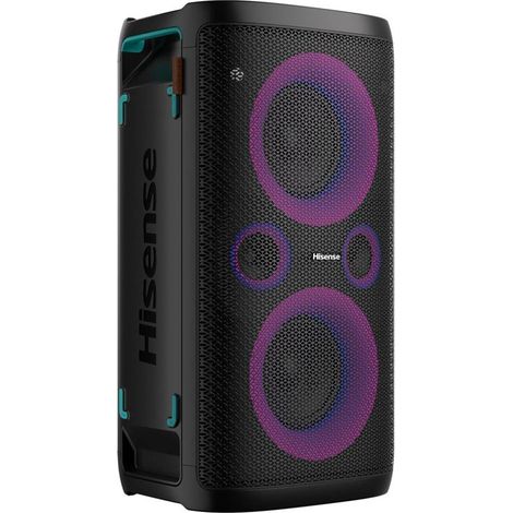 Hisense – Enceinte Bluetooth PARTY STORM 300W – Autonomie 15h – 6 modes audio – Connexion sans fil – Design moderne avec lumières éclatantes