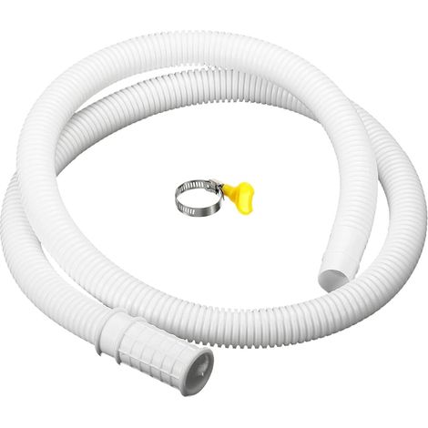 Universel Climatisateur Drainage Tuyau 16mm ID 3.3ft avec PInce pour AC Unités Lave-linge, Blanc (1/4)