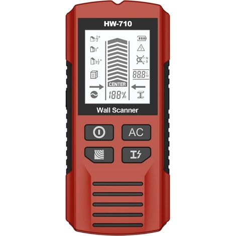 Detector de metal y madera de alta sensibilidad del escáner de pared del estudiante con pantalla LCD y alerta de audio para cables, cables, pernos de pared tuberías (1/5)
