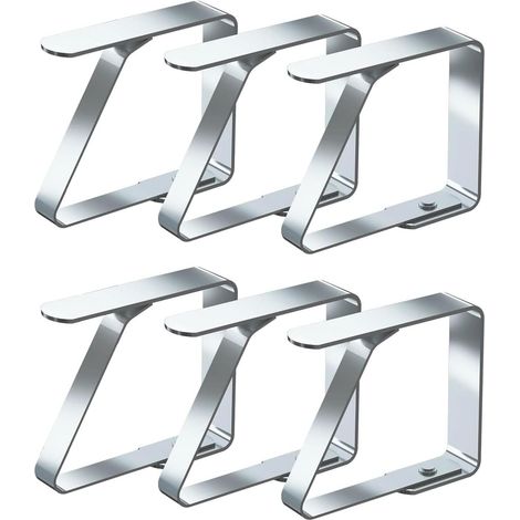 Nappe Clips Anti-Glissant Lot de 20 pinces pour nappe décoratives en acier inoxydable épais - Pour pique-nique, barbecue, mariage, fête (Mélangeur) (1/5)