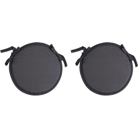 Lot de 2 coussins de chaise ronds imperméables pour jardin ou café C-- (1/5)