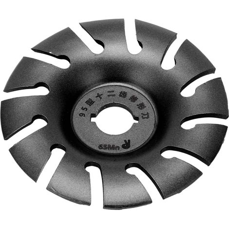 Ortviai Disque de façonnage pour meuleuse d’angle – Acier inoxydable, 95 mm, 12 dents, noir (1/5)