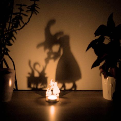 Halloween-Kerzenhalter, Teelichthalter, Geist, Hexe, Kürbis, Schatten, Thriller-Saison-Dekoration, kleine Teelichter, Halloween-Party (1/5)