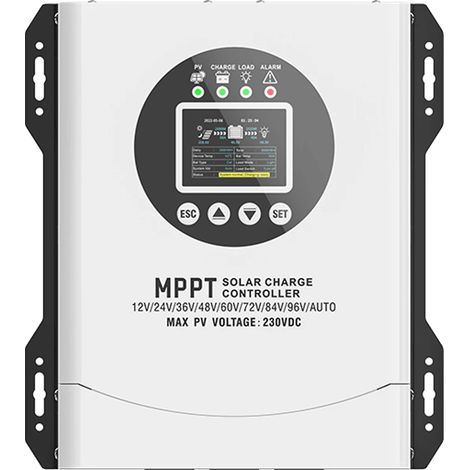 Contrôleur de Charge Solaire, Technologie MPPT, Compatibilité des Batteries, WiFi, 60A (1/2)