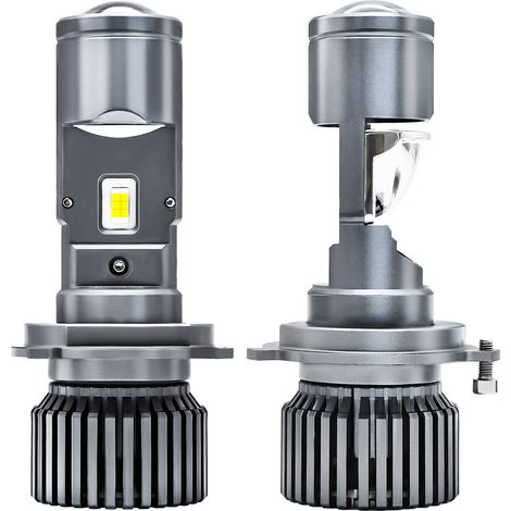 H4 LED-Scheinwerferlampen, 25.000 lm 90W, superhelles Doppellinsen-Scheinwerfer-Umrüstset, 6000K weißes Licht, IP68 wasserdicht, 2er-Pack. (1/5)