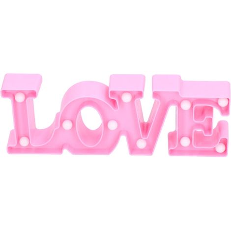 Jeffergarden Lampe d'amour 10LED veilleuse pour demande en mariage, confession, fête d'anniversaire, blanc chaud, rose (1/5)