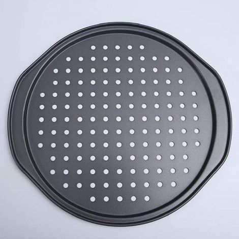 Plaque A Pizza - Acier Au Carbone Haute Teneur - Revêtement Antiadhésif - 36 x 33 x 1,5 cm - Pour Four - 1 Pièce (1/5)