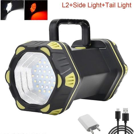 Lampe de camping LED ultra-puissante, étanche, rechargeable USB, projecteur de recherche portable, lampe d'urgence, pack D (1/5)