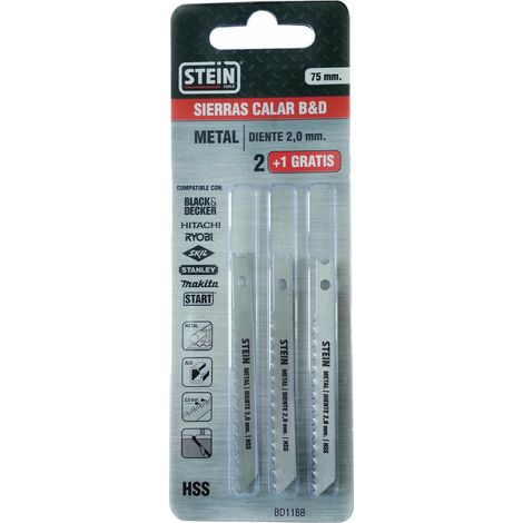 Sierra de Calar B&D para Metal Diente 2.0 mm