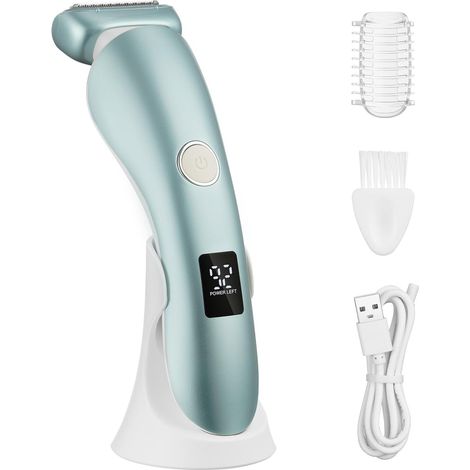 Women's Electric Shaver, USB Rechargeable Wireless Portable Painless Electric Shaver IPX7 Waterproof, Wet (1/5)