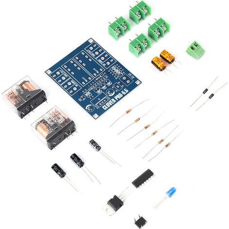 Kit de montage DIY pour module de protection haut-parleur, régulateur de tension à double relais 12-24 V CA