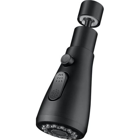 Pommeau de douche pivotant pour robinet de cuisine, noir (1/5)