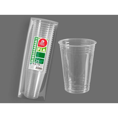 BICCHIERE USA E GETTA TRASP PLA B/25