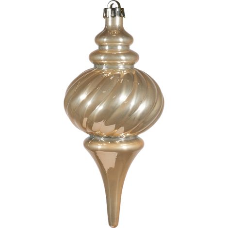 ARPIMEX Ornamento di Natale a Spirale Appuntito 11,5 x 26,5 Cm Plastica Beige