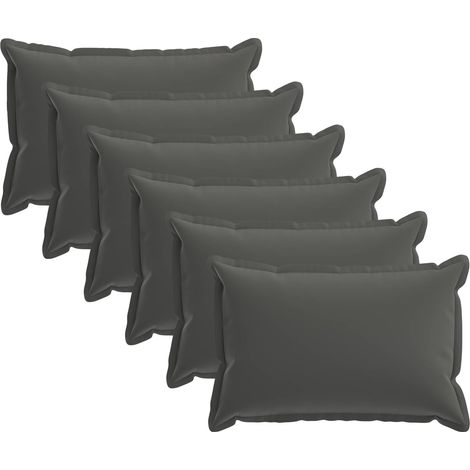 vidaXL Funda de almohada 6 uds. HOUTEN Gris antracita 30 x 50 cm (1/2)