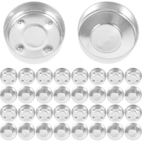 Porte-bougies argentés, paquet de 100, en aluminium, adaptés aux tables à manger. (1/5)