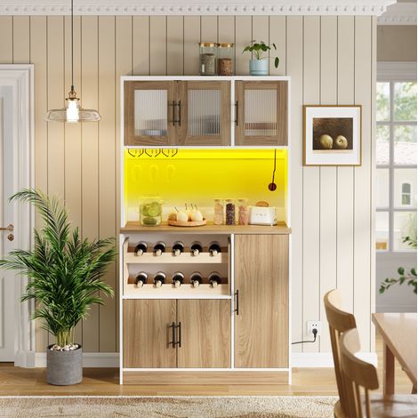 Küchenschrank mit LED und Steckdose 100x40x180 OKMYHOME (1/5)