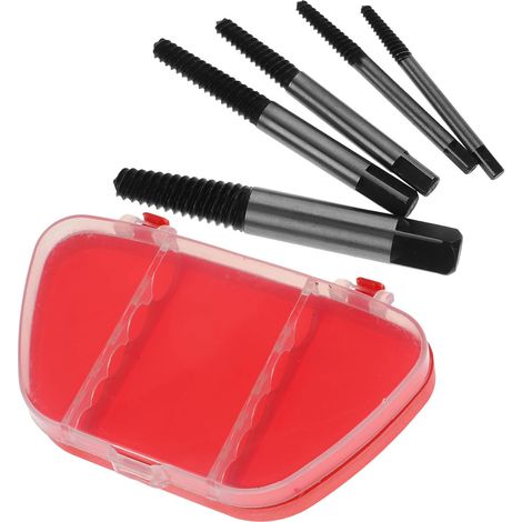 Ensemble Extracteur de Vis Cassées Outil Robuste Polyvalent en Acier Carbone 5pcs pour Retirer Boulons Abîmés pour Réparation Mécanique (1/5)