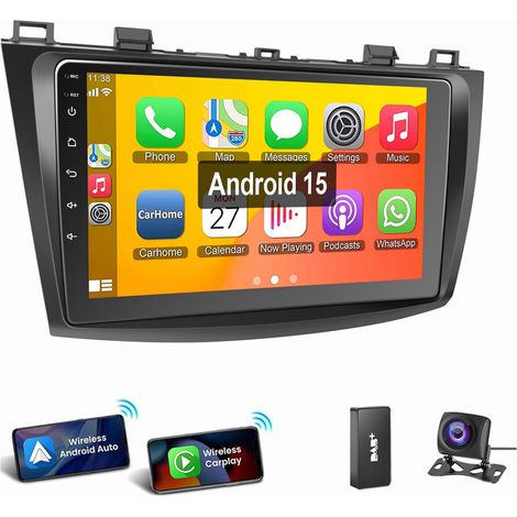 Autoradio Android 15 9 pouces pour Mazda 3 BL (2010-2013) Apple Carplay GPS RDS WIFI 4+64G DAB CAM