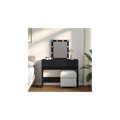 Coiffeuse avec LED noir 100x40x130 (1/5)