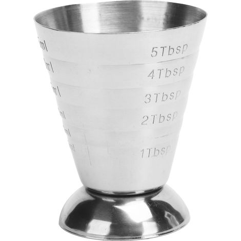 Verre doseur cocktail en acier inoxydable 304 avec graduation multifacture 75ml 6.8x5.5cm pour bar et patisserie (1/5)
