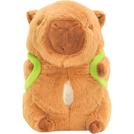 Multifunktionale, kreative Taschentuchbox mit Capybara-Plüschmotiv, die gleichzeitig als Auto-Taschentuchbox und Mülleimer dient. (1/5)