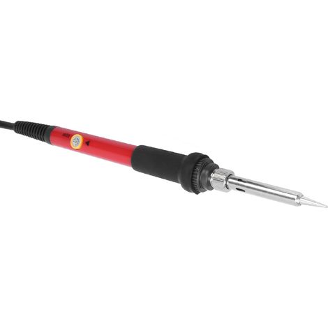 15-teiliges elektrisches Lötkolben-Set, rot, Temperaturregelung, Holzschweißwerkzeuge, 60 W, EU-Stecker 220 V (1/5)