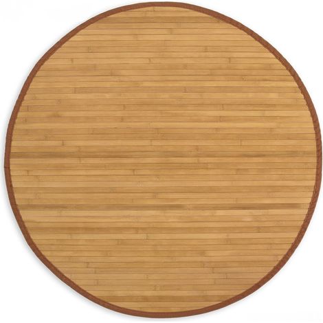 Alfombra redonda de bambú marrón Ø 120cm TAP06068 (1/4)