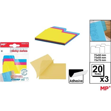 Fichas autoadhesivas de 3 x 20 unidades