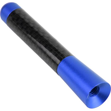 3-Zoll-Kurzantenne aus Kohlefaser für Autoradios, Universalschrauben, Auto-Modifikationsteil (Blau) (1/5)